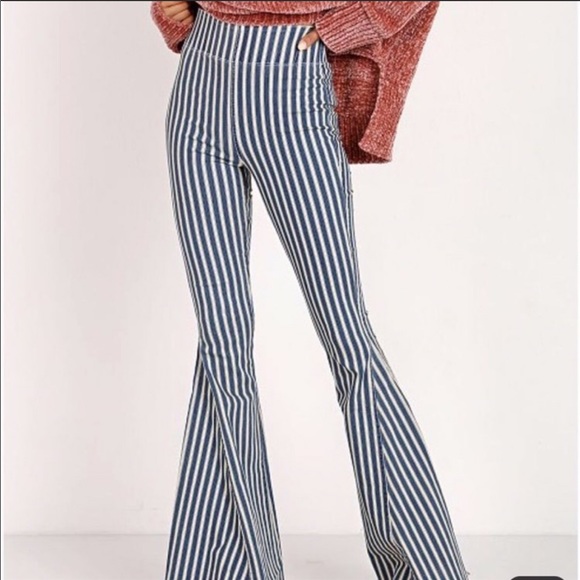 Show Me Your MuMu Denim - Show me your mumu Berkeley bells - indigo stripe